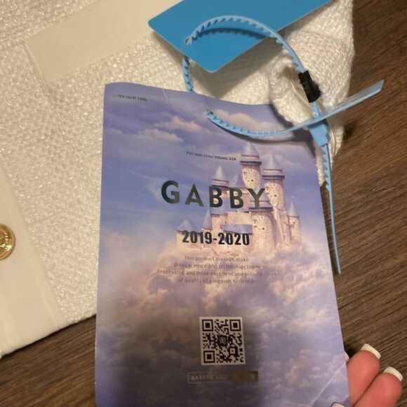 Gabby White Collard Tweed Long Sleeve Dress - Picture 3 of 10